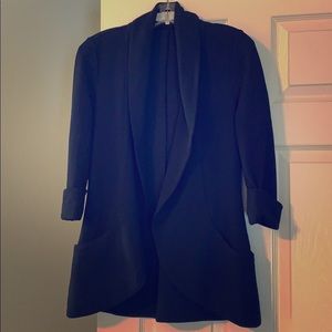 Black tunic blazer with pockets French Mauve